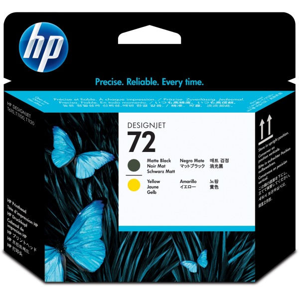 Testina di stampa HP 72 (C9384A) nero opaco -giallo - 130634