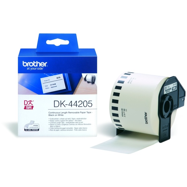 Rotolo etichette Brother DK44205 nero-bianco - 309277