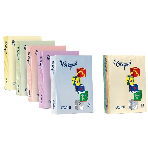 Carta colorata Le Cirque Favini - FSC - 80 g/mq - azzurro - A3 - A717353 (risma500)