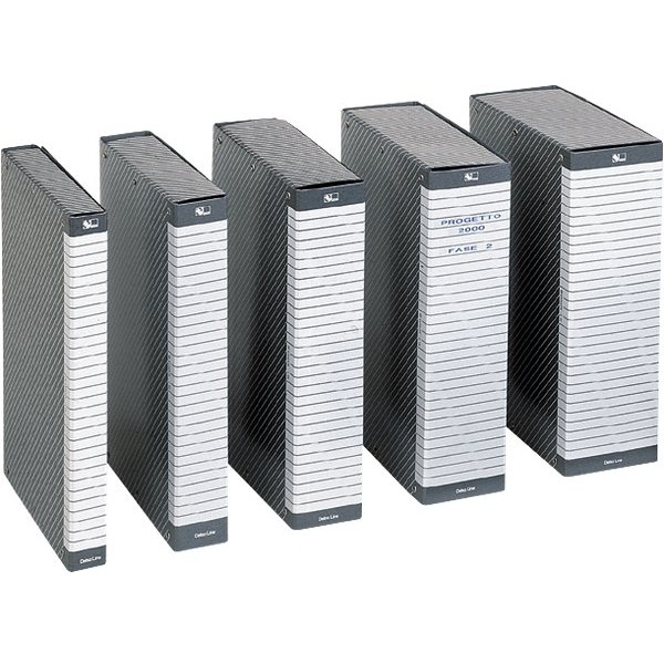 Cartella portaprogetti Delso Line Esselte - dorso 10 cm - 25x35 cm - bianco/grigio - 390310040 (conf.5)