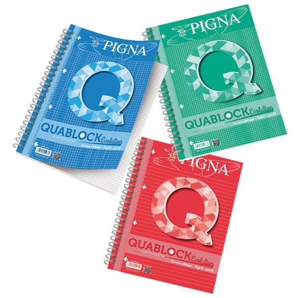 Blocchi spiralati Quablock Evolution Skip Pigna - A4 - 5 mm - 50ff - 02112175M (conf.5)