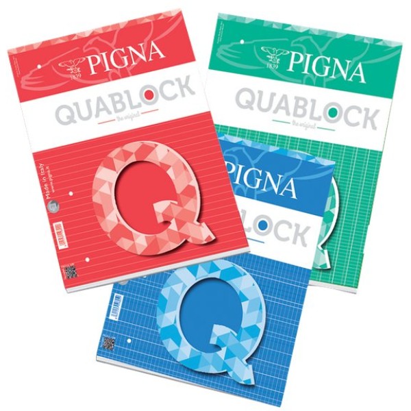 Blocchi collati Quablock Pigna - A4 - 5 mm - 50ff - 00609775M (conf.5)