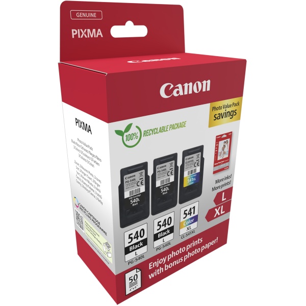 Cartuccia Canon PG-540Lx2/CL-541XL with sheets (5224B015) colore -nero - B02528