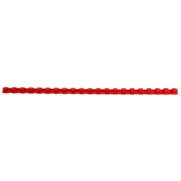 Scatola 100 dorsi spirale 12mm rosso 21 anelli - Z00302