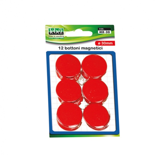 Blister 12 magneti mr-30 nero diam.30mm - Z00403