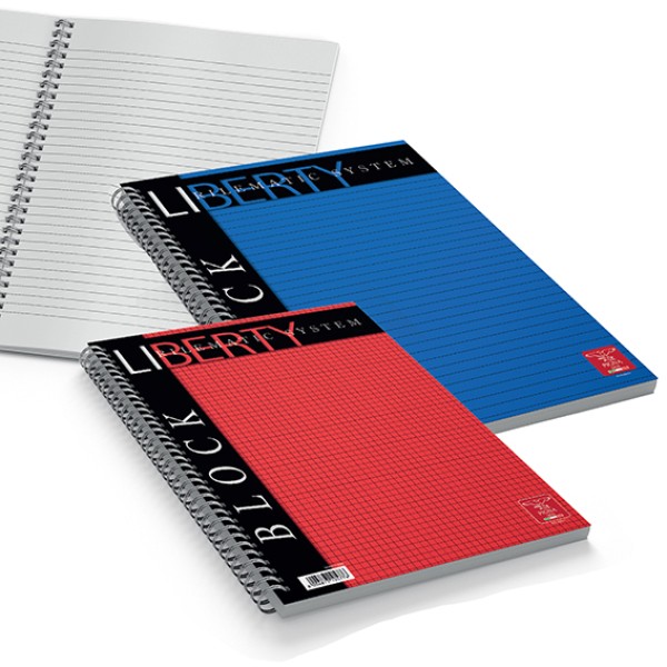 Blocco liberty block spirale 220x290mm 5mm 80fg 70gr pigna - Z00484