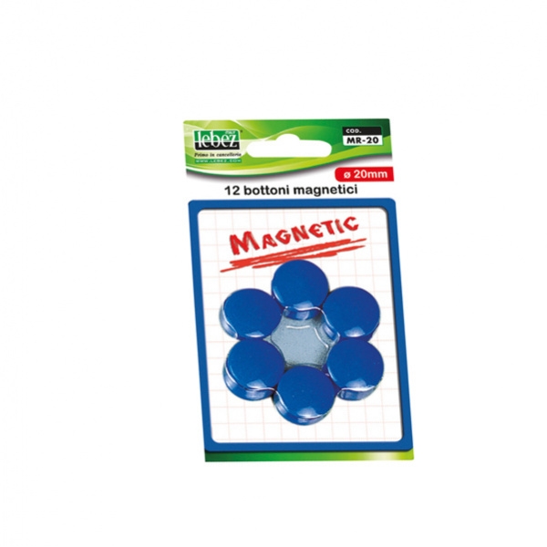 Blister 12 magneti mr-20 verde diam.20mm - Z01809