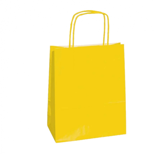 25 shoppers carta kraft 36x12x41cm twisted giallo - Z04074
