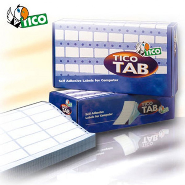 Scatola 4000 etichette adesive tab1-0723 72x36,2mm corsia singola tico - Z04748