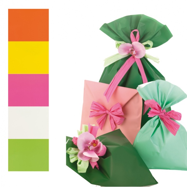 100 buste regalo in ppl perla mat 16x25cm assortimento 5 colori - Z05188