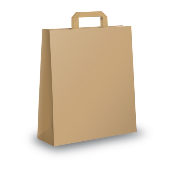 Scatola 250 shoppers 36x12x41cm avana neutro piattina - Z05679