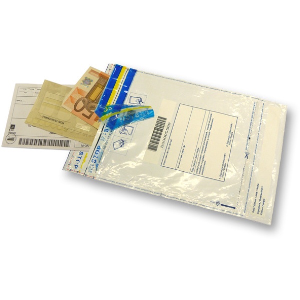 50 buste sicurezza 160x225mm in ldpe riciclabile 70 mic - Z11506