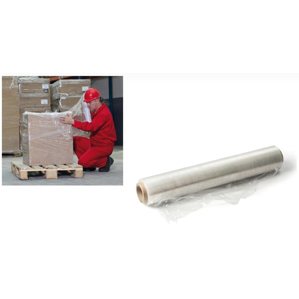 Film estensibile trasparente per imballo h50cm 12micron 350mt ca - Z11510