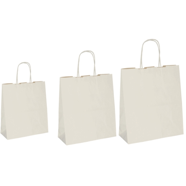 25 shoppers carta biokraft 36x12x41cm twisted sabbia - Z11699