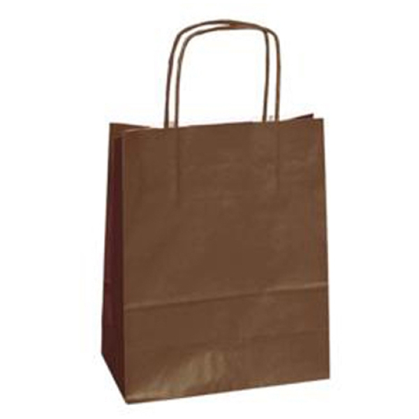 25 SHOPPERS CARTA KRAFT 18X8X24CM TWISTED MARRONE - Z13075