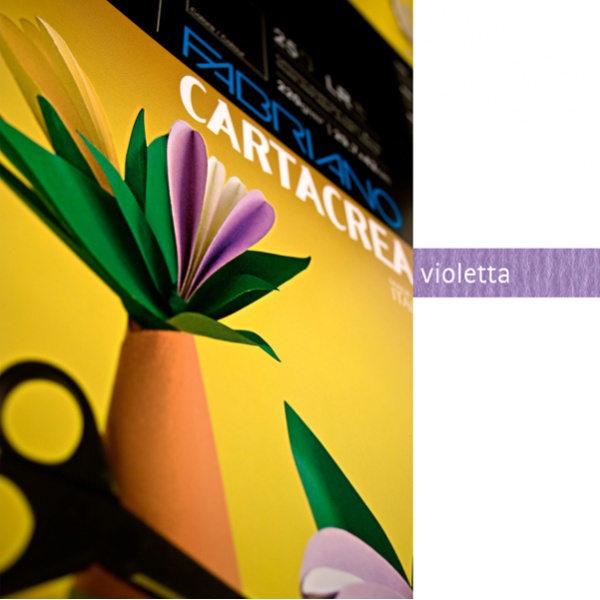 BLISTER 10FG CARTONCINO 35X50CM 220GR VIOLETTA CARTACREA FABRIANO - Z13311