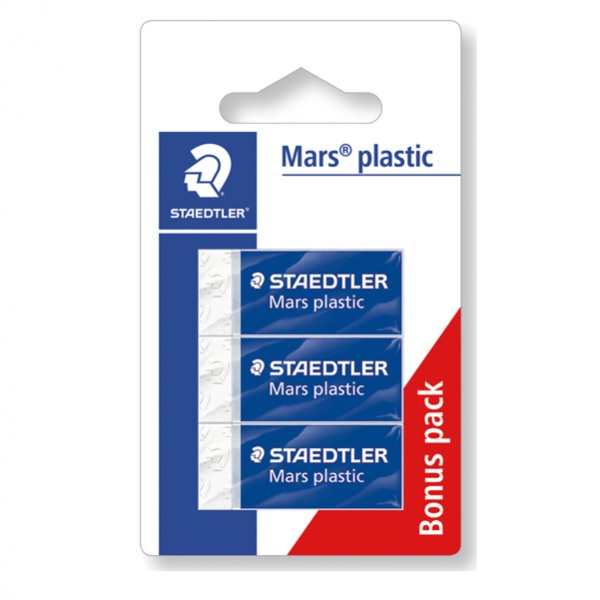 Blister 3 gomme Marsplastic mini 526 53 bianca STAEDTLER - Z13726