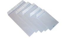 Buste a sacco con strip Pigna - bianco - 25x35,3 cm - 80 g/mq - strip - 0099066 (conf.500)