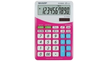 Calcolatrice da tavolo EL-M332B a 10 cifre Sharp - rosa - SH-ELM332BPK
