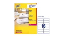 Etichetta adesiva l7162 bianca 100fg A4 99,1x33,9mm (16et/fg) avery - Z01719