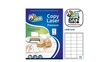 Etichetta adesiva LP4W bianca 100fg A4 63,5x38,1mm (21et/fg) Laser Tico - Z05891