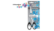 Forbici 16cm lama in acciaio impugnatura nera starline - Z09071