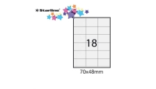 Etichetta adesiva bianca 100fg A4 70x48mm (18et/fg) starline - Z09088