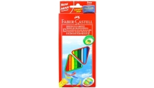 Astuccio 12 pastelli colorati triangolari eco + temperino faber castell - Z11261