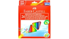 Astuccio 24 pastelli colorati triangolari eco + temperino faber castell - Z11262