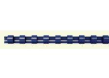 Dorsi plastici a 21 anelli Fellowes - 10 mm - 55 fogli - blu - 5345906 (conf.100)
