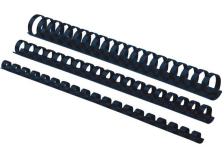 Dorsi plastici a 21 anelli Fellowes - 22 mm - 180 fogli - nero - 5348103 (conf.50)