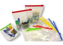 Buste trasparenti con chiusura a cerniera Viva - blu - 235x320 mm+60 mm - 3525 (conf.50)