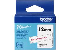 Nastro Brother Btag 232 (BTAG232) rosso-bianco - B03383