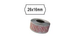 Pack 10 rotoli 1000 etich. 26x16mm onda bianco remov. printex - Z10982