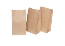 100 sacchetti avana 14x28cm +5cm in carta kraft - Z12157