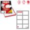 Etichette adesive Markin - 99,1x67,7 mm - Nr. etichette / foglio 8 - X210A450 (conf.100)