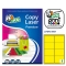 Etichetta adesiva giallo fluo 70fg A4 99,1x67,7mm (8et/fg) tico - Z04898
