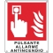 Cartello alluminio 12x14,5cm 'pulsante allarme antincendio'' - Z11341